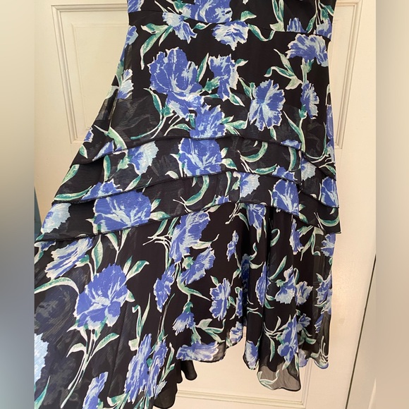 Jason Wu Collection Sleeveless Floral Print Midi Dress with Pleating Detail sz 6 - Picture 13 of 15